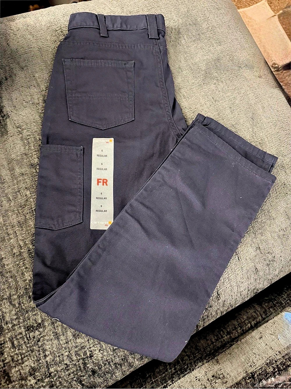 Carhartt Women’s FR Canvas Work Pants Size 6 Regular Navy Blue CAT2 NWT